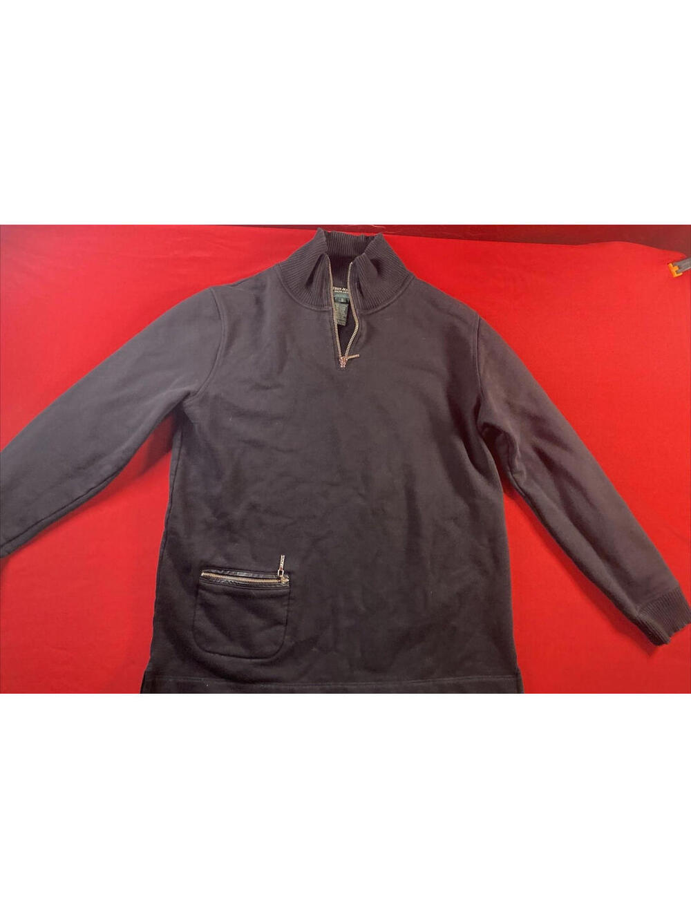 Lauren Ralph Lauren Women Small Jacket Black 1/4 zip Cotton - Picture 1 of 5